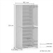 Schuhschrank >Glossy< in Artisan Eiche - 80x200x34cm (BxHxT)