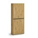 Schuhschrank >Glossy< in Artisan Eiche - 80x200x34cm (BxHxT)