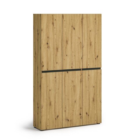 Schuhschrank >Glossy< in Artisan Eiche - 120x200x34cm (BxHxT)