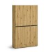 Schuhschrank >Glossy< in Artisan Eiche - 120x200x34cm (BxHxT)