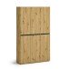 Schuhschrank >Glossy< in Artisan Eiche - 120x200x34cm (BxHxT)