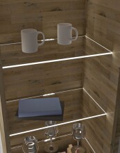 LED Wandleuchte >BARLET< in Kaltweiss, Kaltweiss - 2,2x6x1,1x2,2cm (LxBxHxT)