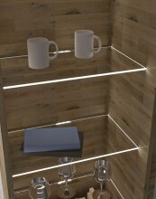 LED Wandleuchte >BARLET< in Kaltweiss, Kaltweiss - 2,2x6x1,1x2,2cm (LxBxHxT)