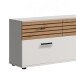 Lowboard >BARLET< in Weiss/ Lamellen Artisan Eiche Dekor - B/H/T 168 x 60 x 38cm
