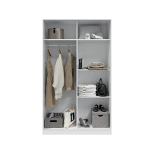 Schwebetürenschrank >TOP< in Artik-Weiß/Velho-Weiß - 120x200x50 (BxHxT)