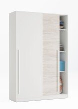 Schwebetürenschrank >TOP< in Artik-Weiß/Velho-Weiß - 120x200x50 (BxHxT)