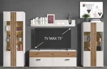Wandboard >BARLET< in Weiss, Weiss - 19,6x168x25x19,6cm (LxBxHxT)