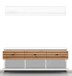 Wohnzimmer-Set >BARLET< in Weiss/ Lamellen Artisan Eiche Dekor - B/H/T 168 x 175 x 38cm