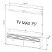 Wohnzimmer-Set >BARLET< in Weiss/ Lamellen Artisan Eiche Dekor - B/H/T 168 x 175 x 38cm