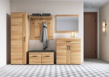 Garderobenpaneel >CORTINA< in Grandson Eiche Dekor - 92,8x101x32,5 (BxHxT)