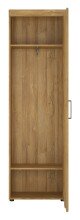 Garderobenschrank >CORTINA< in Grandson Eiche Dekor - 58x195x37,4 (BxHxT)