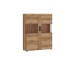 Glasvitrine >CORTINA< in Grandson Eiche Dekor - 101,9x133x37,4 (BxHxT)