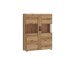 Glasvitrine >CORTINA< in Grandson Eiche Dekor - 101,9x133x37,4 (BxHxT)