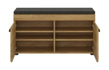 Schuhbank >CORTINA< in Grandson Eiche Dekor - 92,8x47x38 (BxHxT)