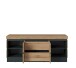 Lowboard >CORTE< in Coast Evoke Eiche Dekor/Kosmos Grau - 160,8x68x45cm (BxHxT)