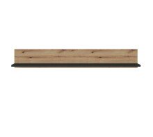 Wandboard >CORTE< in Coast Evoke Eiche Dekor/Kosmos Grau - 160x24x21,6 (BxHxT)