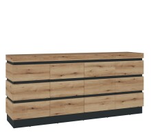 Sideboard >CORTE< in Coast Evoke Eiche/Kosmos Grau...