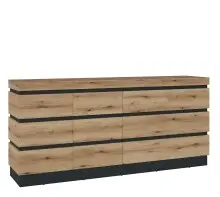 Sideboard >CORTE< in Coast Evoke Eiche/Kosmos Grau...