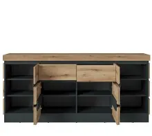 Sideboard >CORTE< in Coast Evoke Eiche/Kosmos Grau...