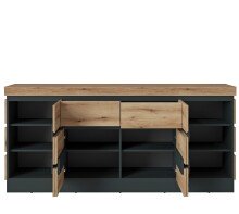 Sideboard >CORTE< in Coast Evoke Eiche/Kosmos Grau...
