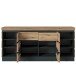 Sideboard >CORTE< in Coast Evoke Eiche/Kosmos Grau - 201,2x92,5x45cm (BxHxT)