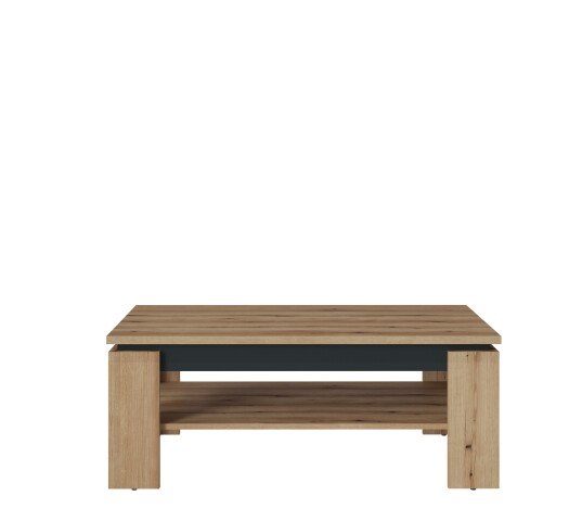 Couchtisch >CORTE< in Coast Evoke Eiche Dekor/Kosmos Grau - 110x43x67cm (BxHxT)