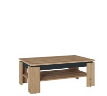 Couchtisch >CORTE< in Coast Evoke Eiche Dekor/Kosmos Grau - 110x43x67cm (BxHxT)