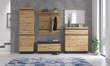 Schuhbank >CORTE< in Coast Evoke Eiche Dekor/Kosmos Grau - 100,6x53,8x45 (BxHxT)