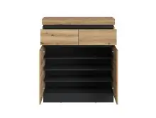 Schuhkommode >CORTE< in Coast Evoke Eiche Dekor - 100,6x116x45cm (BxHxT)