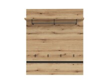 Garderobenpaneel >CORTE< in Coast Evoke Eiche Dekor - 100x116,6x29,2cm (BxHxT)