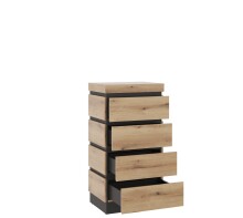 Schubkastenkommode >CORTE< in Coast Evoke Eiche Dekor - 60x115,3x45cm (BxHxT)