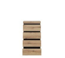 Schubkastenkommode >CORTE< in Coast Evoke Eiche Dekor - 60x115,3x45cm (BxHxT)