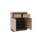 Kommode >CORTE< in Coast Evoke Eiche Dekor/Kosmos Grau  - 100x115,3x45cm (BxHxT)