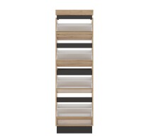 Schuhkipper >CORTE< in Coast Evoke Eiche Dekor - 53,8x175,5x29cm (BxHxT)