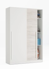 Jugendzimmer-Set >ELLIOT< in Artik-Weiß/Velho-Weiß - 199x65x96 (BxHxT)