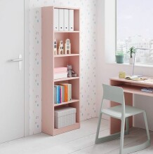 Bücherregal >i-JOY< in Rosa - 52x180x25 (BxHxT)