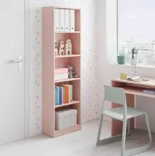 Bücherregal >i-JOY< in Rosa - 52x180x25 (BxHxT)