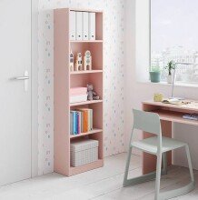 Bücherregal >i-JOY< in Rosa - 52x180x25 (BxHxT)