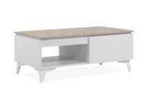 Wohnzimmer-Set >Bertrix< in Sandstein / weiß - 177x51,5x40cm (BxHxT)