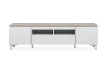 Wohnzimmer-Set >Bertrix< in Sandstein / weiß - 177x51,5x40cm (BxHxT)