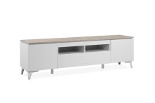 Wohnzimmer-Set >Bertrix< in Sandstein / weiß - 177x51,5x40cm (BxHxT)