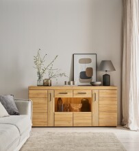 Sideboard >CORTINA< in Grandson Eiche Dekor - 185,1x86x40,9 (BxHxT)