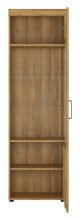 Glasvitrine >CORTINA< in Grandson Eiche Dekor - 58x195x37,4 (BxHxT)