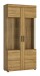 Glasvitrine >CORTINA< in Grandson Eiche Dekor - 92,8x195x37,4 (BxHxT)