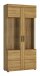 Glasvitrine >CORTINA< in Grandson Eiche Dekor - 92,8x195x37,4 (BxHxT)