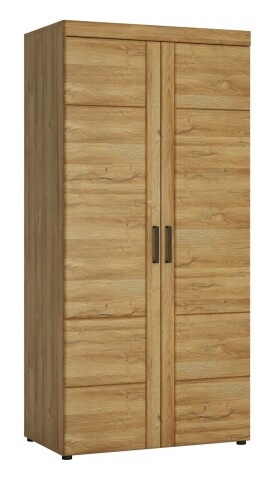 Kleiderschrank >CORTINA< in Grandson Eiche Dekor - 92,8x195x57,9 (BxHxT)