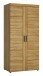Kleiderschrank >CORTINA< in Grandson Eiche Dekor - 92,8x195x57,9 (BxHxT)