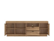 Lowboard >DELAMAR< in Coast Evoke Eiche Dekor - 185,9x66,6x39,6 (BxHxT)