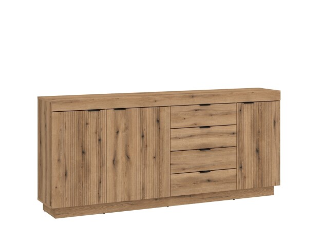 Sideboard >DELAMAR< in Coast Evoke Eiche Dekor - 185,9x85,8x39,6 (BxHxT)