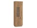 Glasvitrine >DELAMAR< in Coast Evoke Eiche Dekor - 62,2x197,8x39,6 (BxHxT)